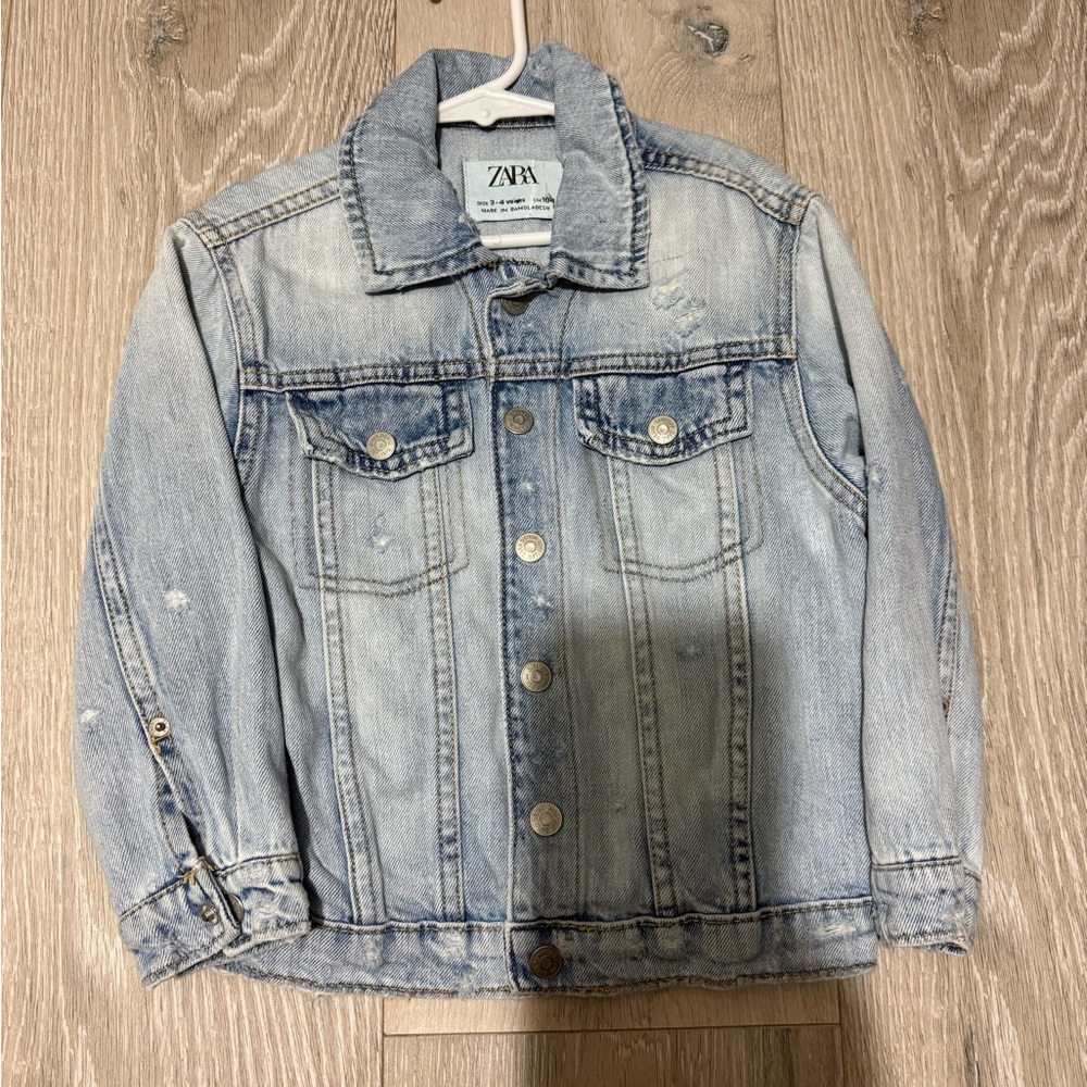 Zara Kids Faded Blue Jean Jacket